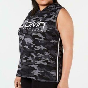 Calvin Klein Women's Muscle Boxy Cropped Hoodie Bl